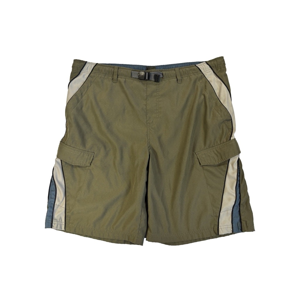 REI Men's Lg‎ Green Swim Trunks Cargo Board Shorts Hybrid Casual Outdoors Beach
